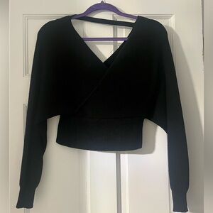 Black v neck sweater